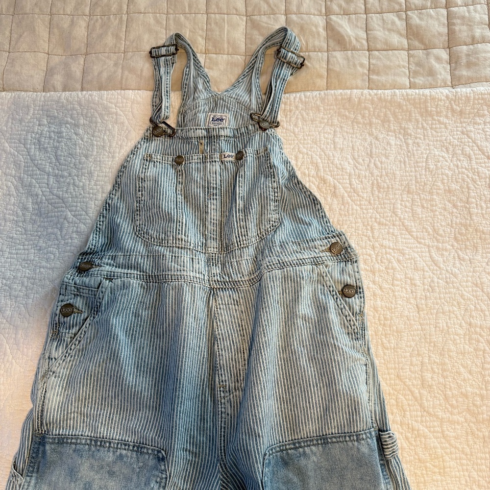 Lee Relaxed Pinstripe Denim Overalls, Sz s, Still at Nordstrom, Gently Worn